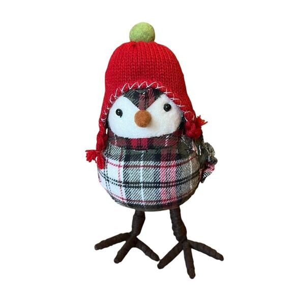 Target Spritz Bird Winter Wondershop Featherly Friends Plaid Red Hat 2014 - Picture 1 of 7
